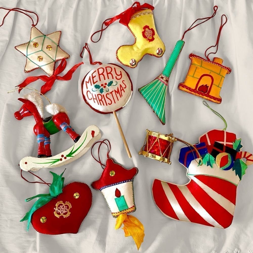 Vintage Mid Century Christmas Ornaments Lot